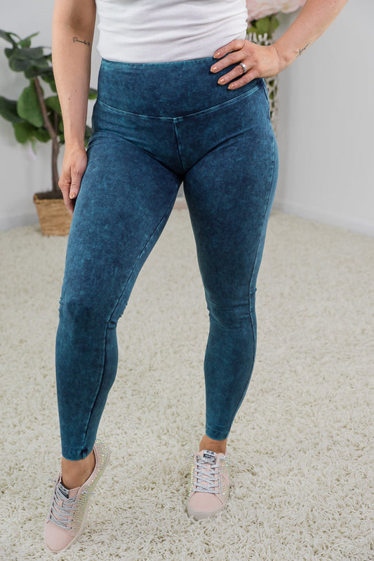 My Mineral Washed Yoga Leggings in 2 colors