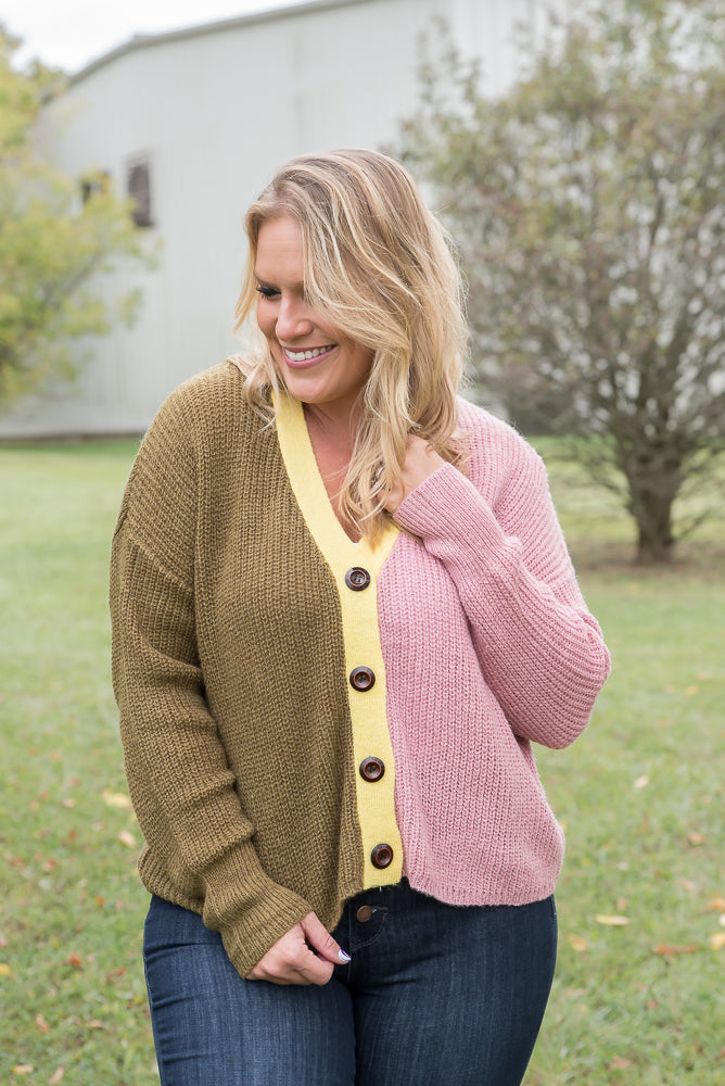 Split the Difference Cardigan Sweater