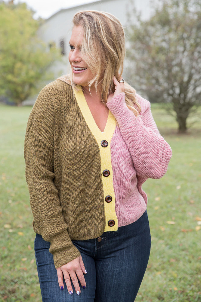 Split the Difference Cardigan Sweater