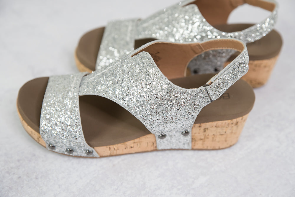Corkys Refreshing Glitter Wedges in 2 colors