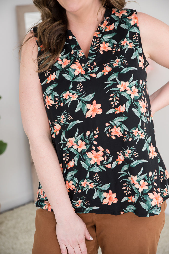 Tranquil Blooms Sleeveless Top