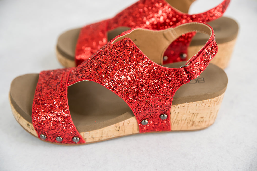 Corkys Refreshing Glitter Wedges in 2 colors